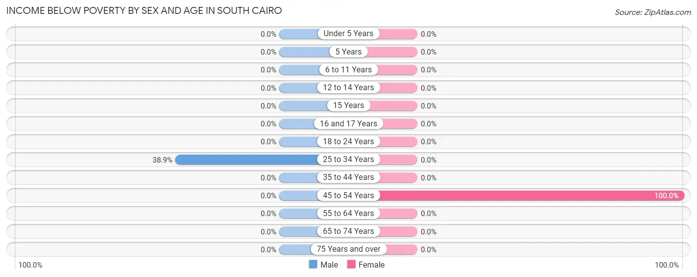Income Below Poverty by Sex and Age in South Cairo