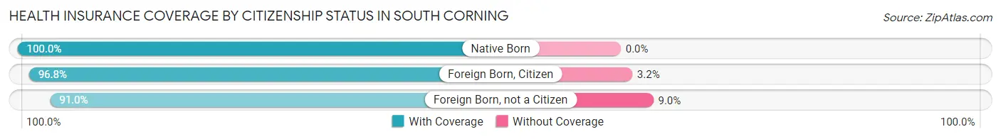 Health Insurance Coverage by Citizenship Status in South Corning
