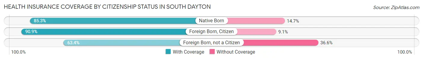Health Insurance Coverage by Citizenship Status in South Dayton