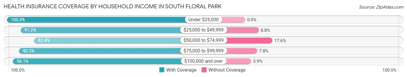 Health Insurance Coverage by Household Income in South Floral Park