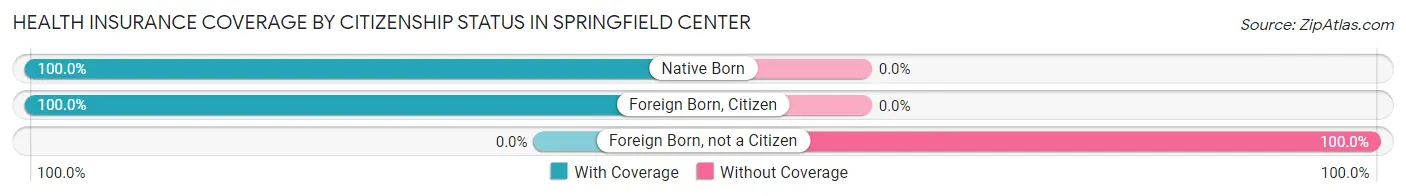 Health Insurance Coverage by Citizenship Status in Springfield Center