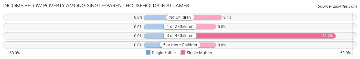 Income Below Poverty Among Single-Parent Households in St James