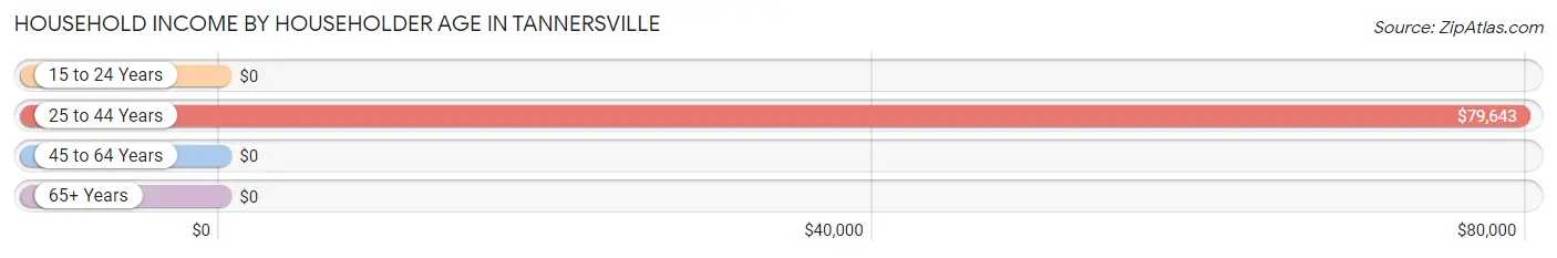 Household Income by Householder Age in Tannersville