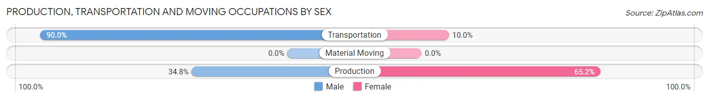 Production, Transportation and Moving Occupations by Sex in Valatie