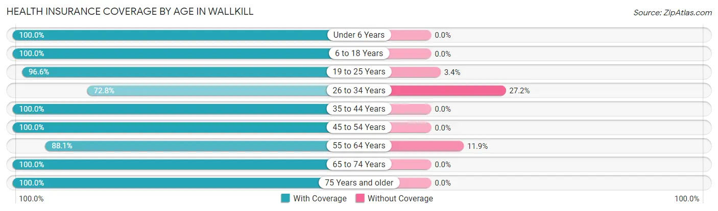 Health Insurance Coverage by Age in Wallkill