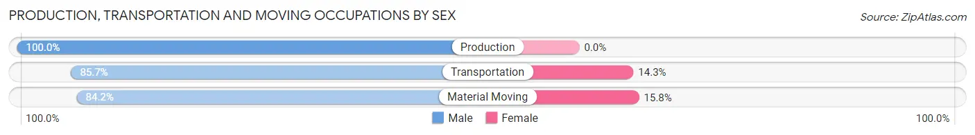 Production, Transportation and Moving Occupations by Sex in Wallkill