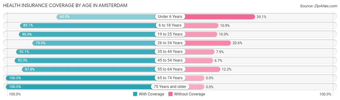 Health Insurance Coverage by Age in Amsterdam
