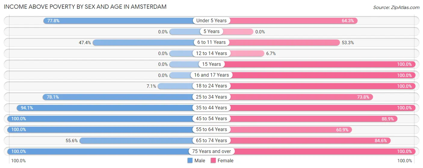 Income Above Poverty by Sex and Age in Amsterdam