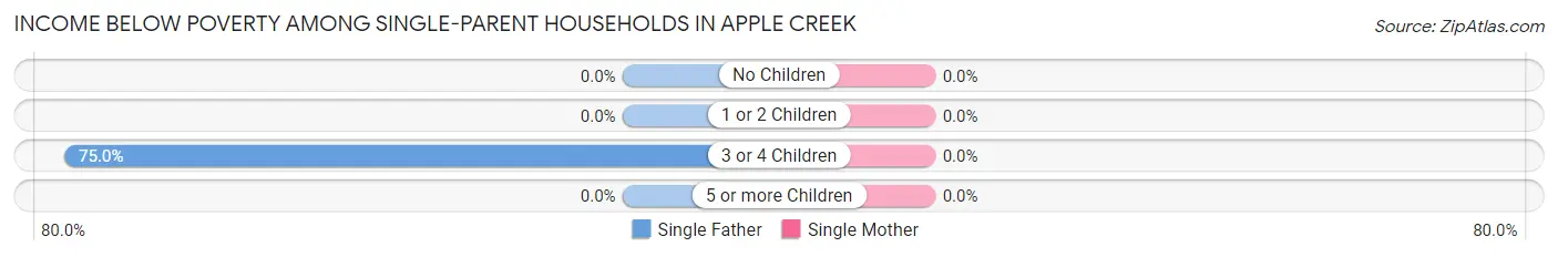 Income Below Poverty Among Single-Parent Households in Apple Creek