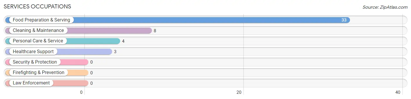 Services Occupations in Benton Ridge