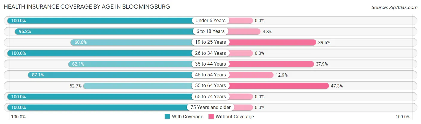 Health Insurance Coverage by Age in Bloomingburg