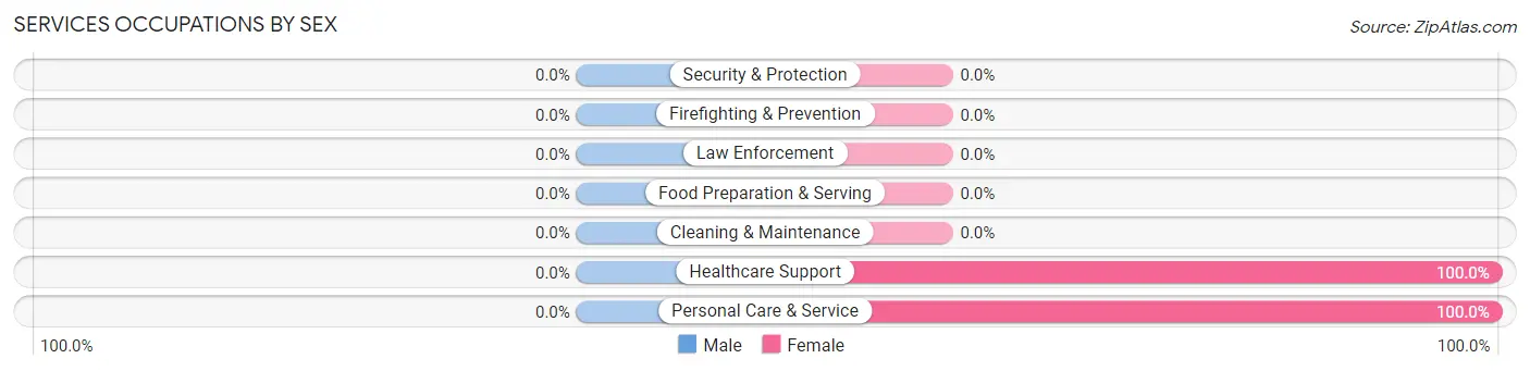 Services Occupations by Sex in Brice