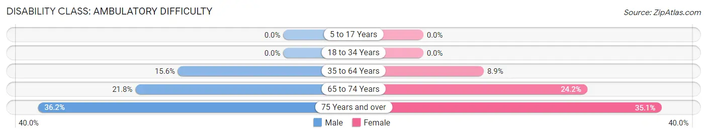 Disability in Burton: <span>Ambulatory Difficulty</span>