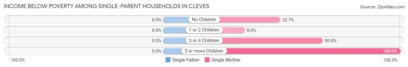 Income Below Poverty Among Single-Parent Households in Cleves