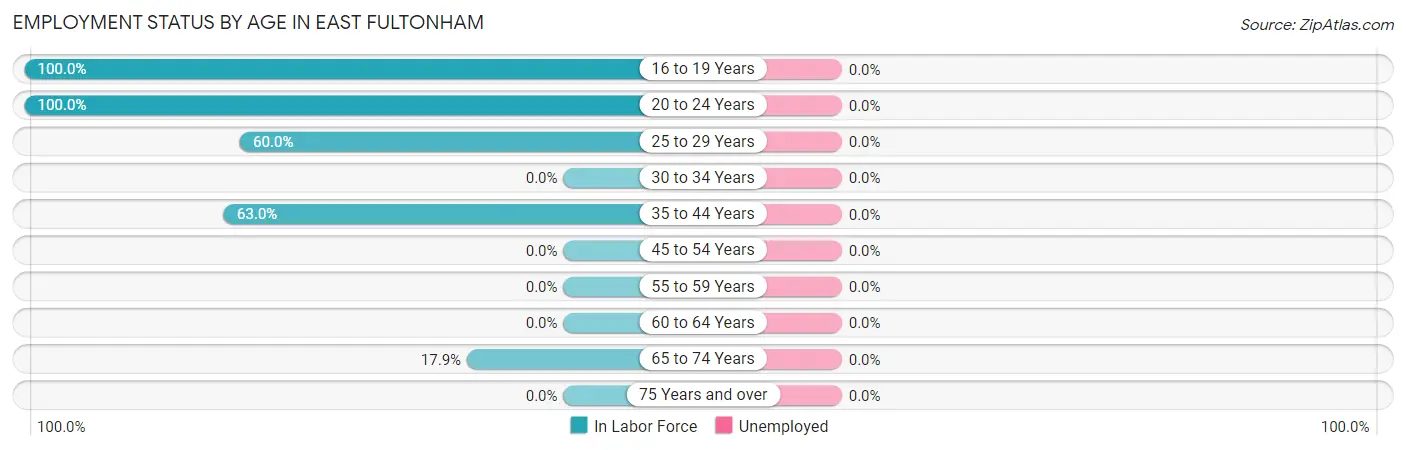 Employment Status by Age in East Fultonham