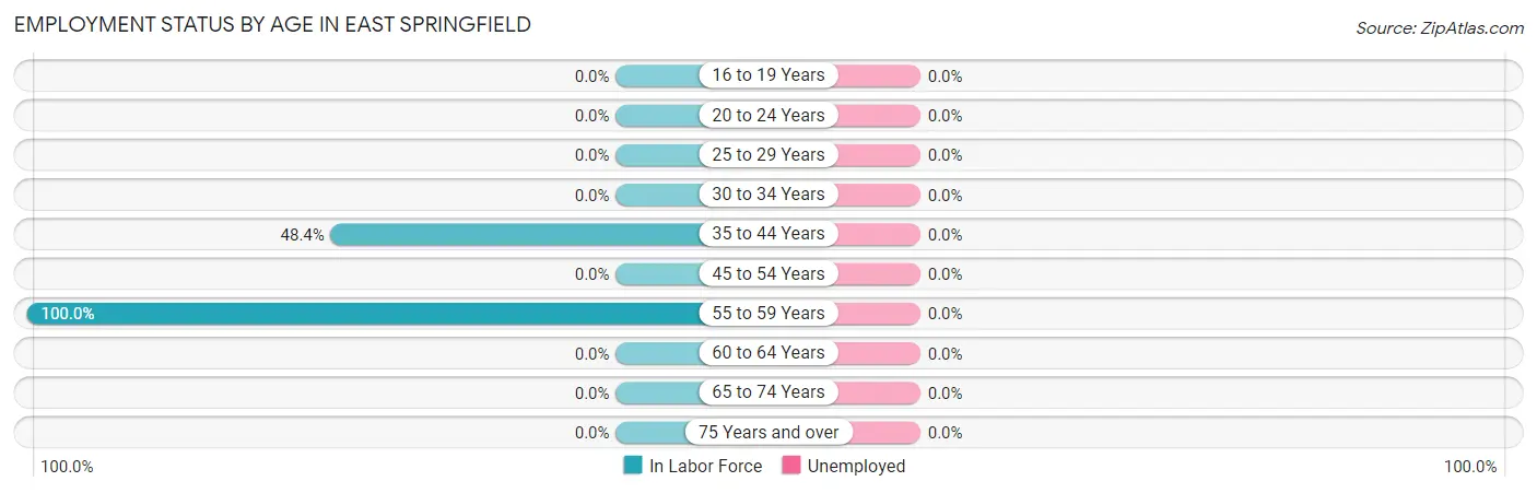 Employment Status by Age in East Springfield