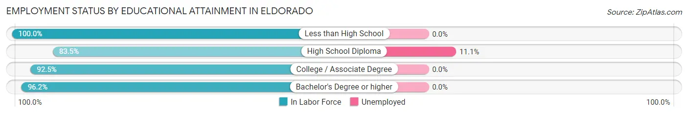 Employment Status by Educational Attainment in Eldorado