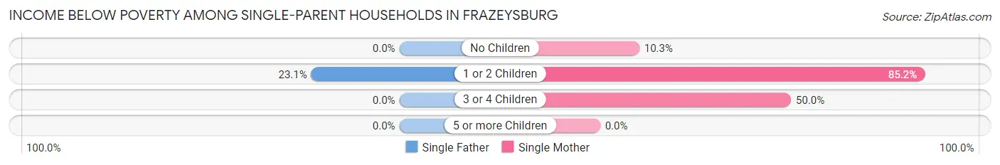 Income Below Poverty Among Single-Parent Households in Frazeysburg