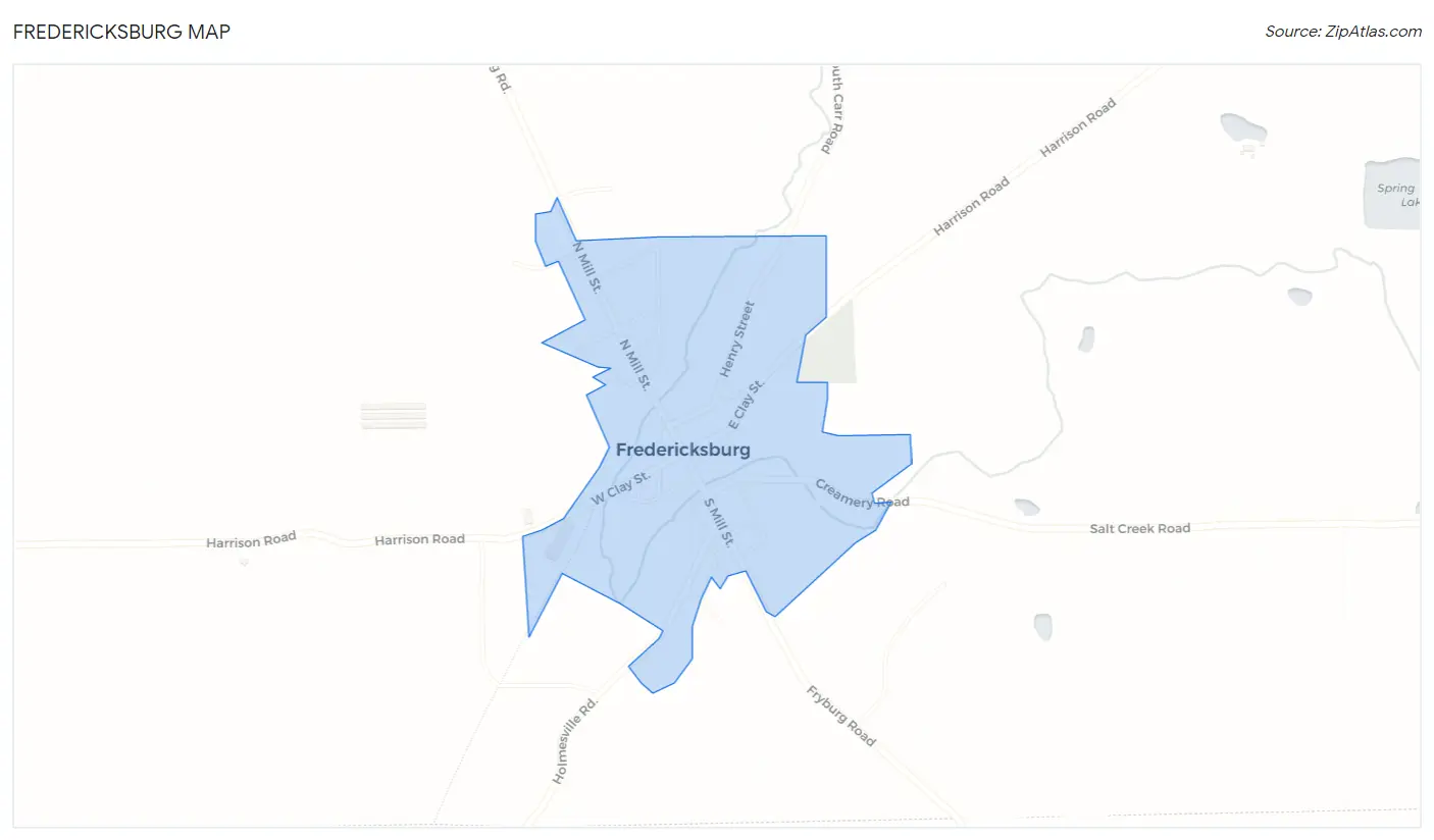 Fredericksburg Map