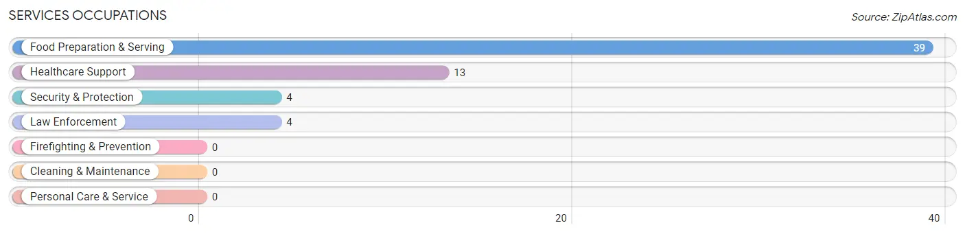 Services Occupations in Harveysburg