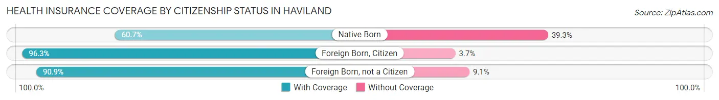 Health Insurance Coverage by Citizenship Status in Haviland