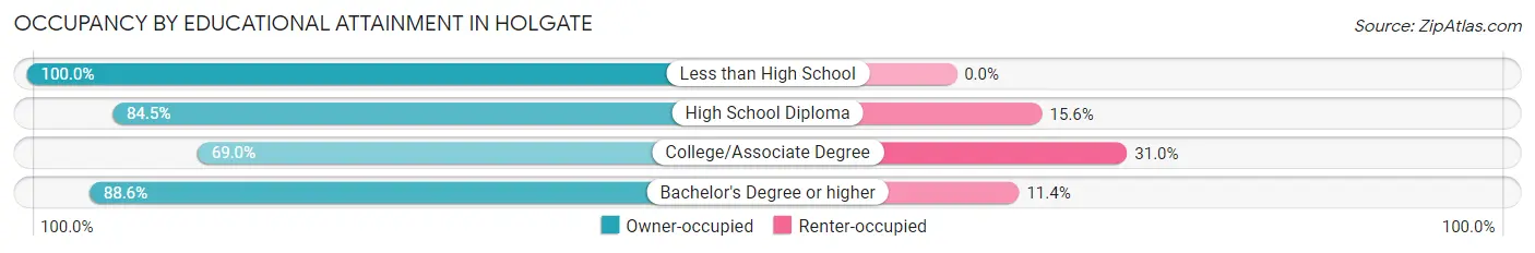 Occupancy by Educational Attainment in Holgate