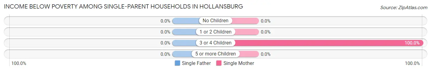 Income Below Poverty Among Single-Parent Households in Hollansburg