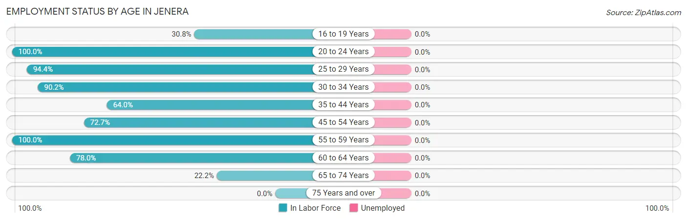 Employment Status by Age in Jenera