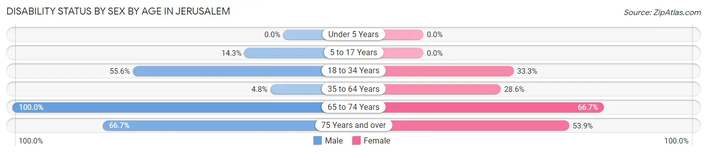 Disability Status by Sex by Age in Jerusalem