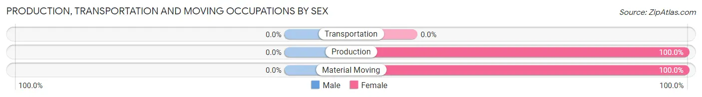 Production, Transportation and Moving Occupations by Sex in Jerusalem