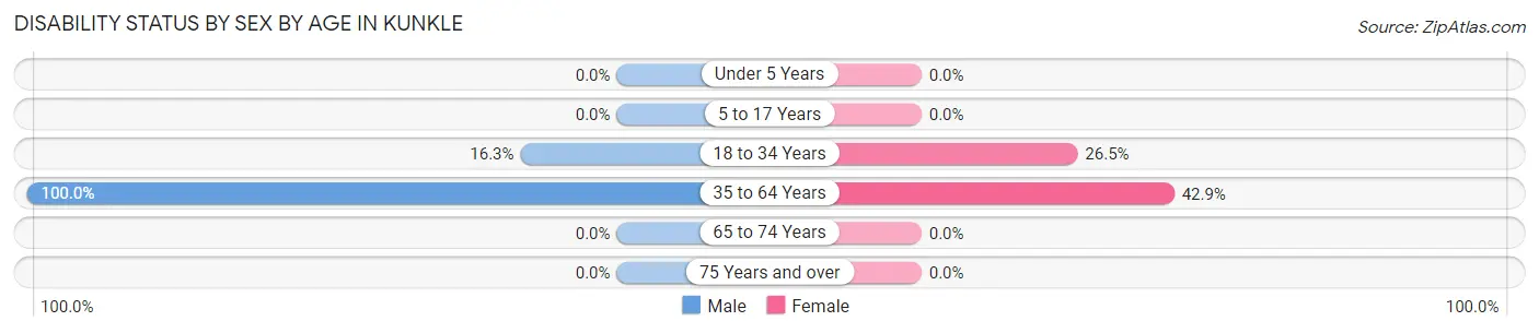 Disability Status by Sex by Age in Kunkle