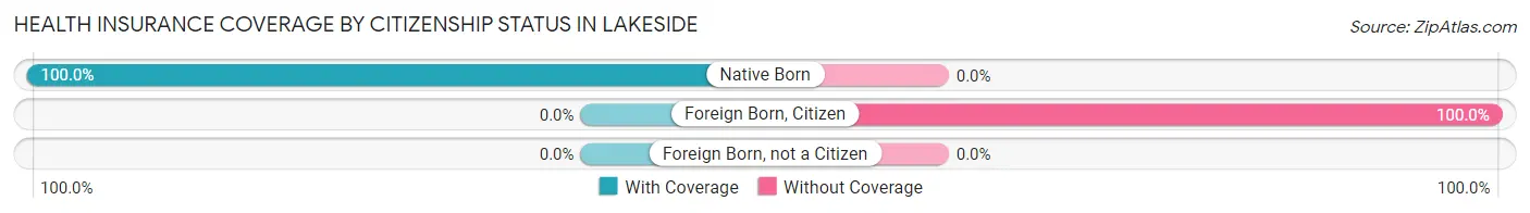 Health Insurance Coverage by Citizenship Status in Lakeside