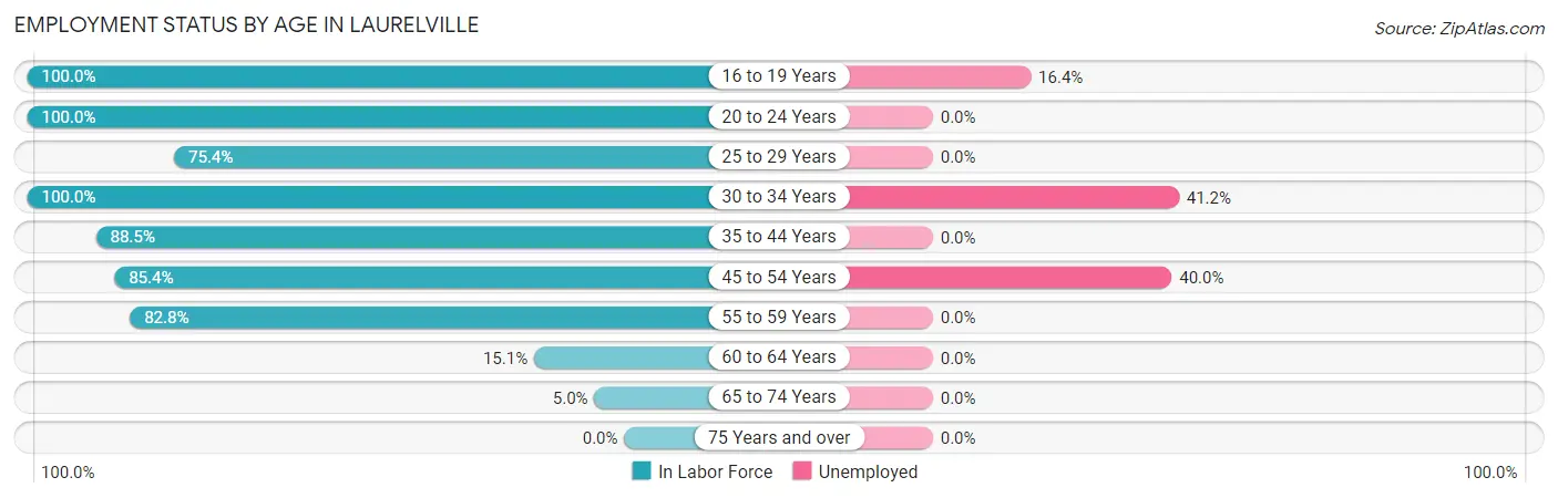 Employment Status by Age in Laurelville