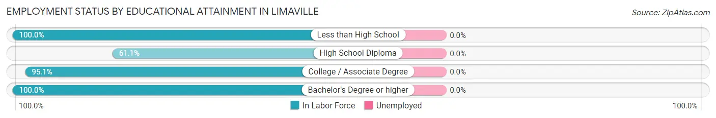 Employment Status by Educational Attainment in Limaville