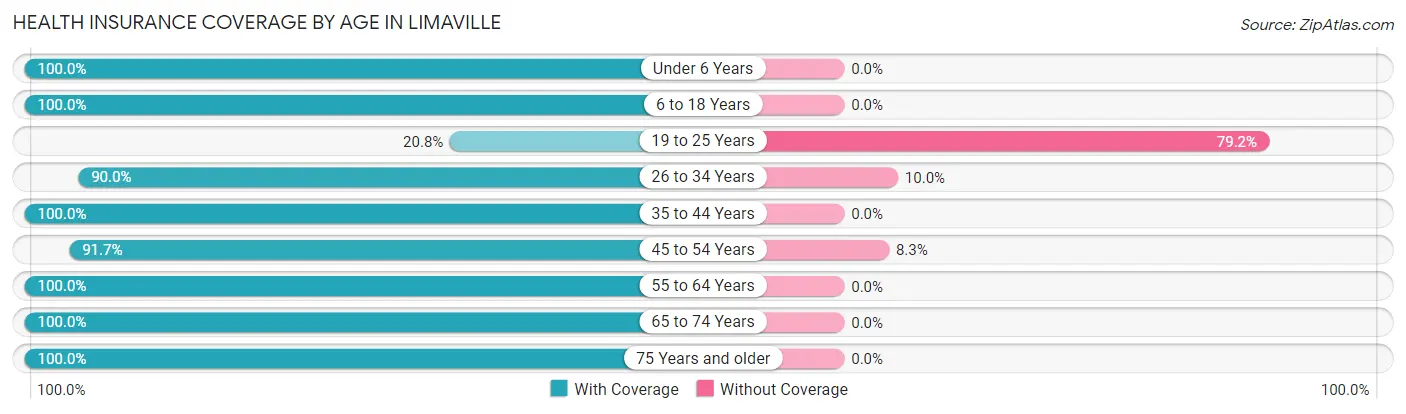 Health Insurance Coverage by Age in Limaville
