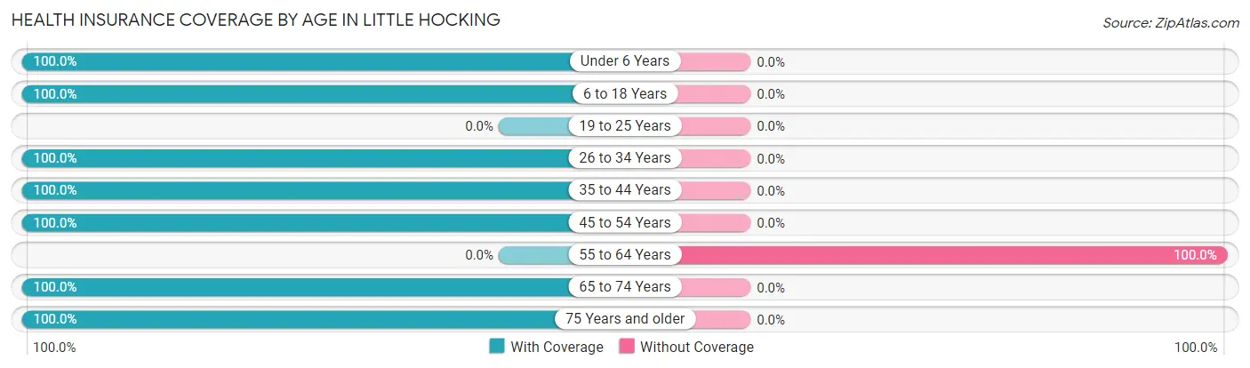 Health Insurance Coverage by Age in Little Hocking