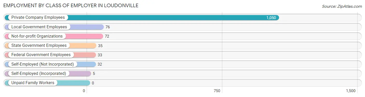 Employment by Class of Employer in Loudonville