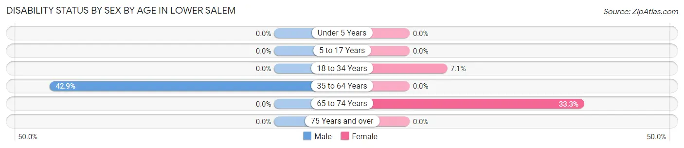 Disability Status by Sex by Age in Lower Salem