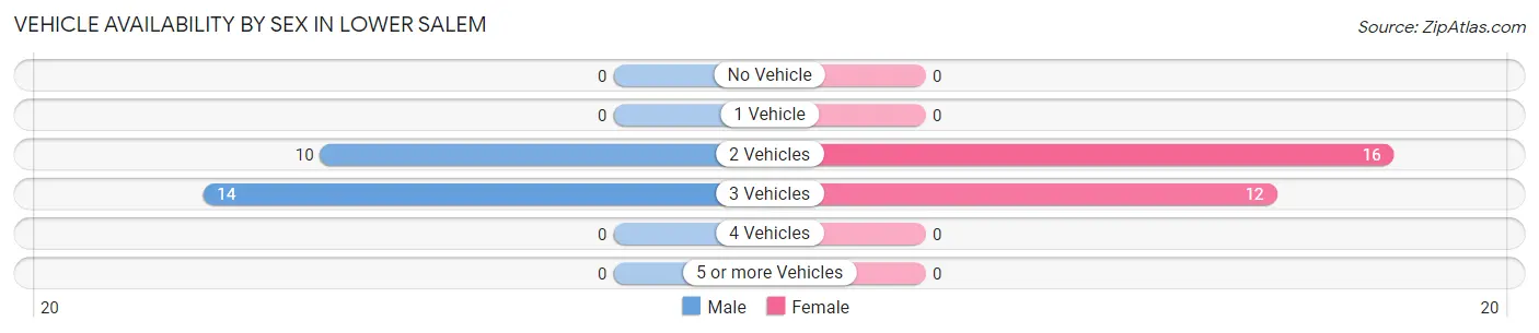 Vehicle Availability by Sex in Lower Salem