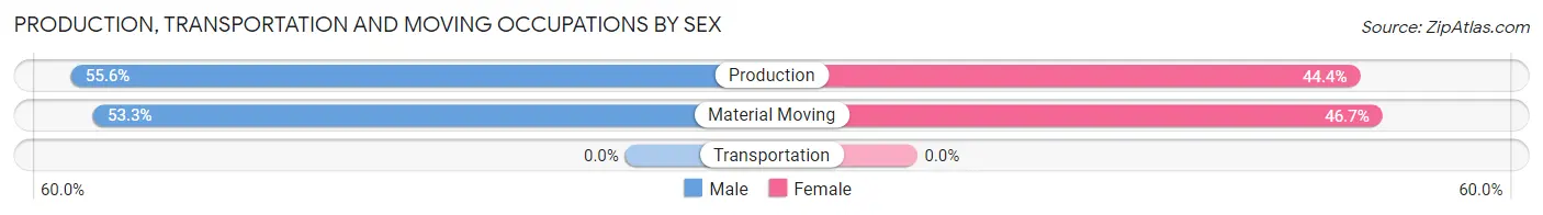 Production, Transportation and Moving Occupations by Sex in Malinta