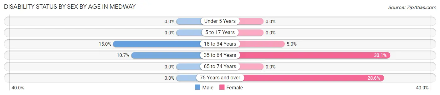 Disability Status by Sex by Age in Medway