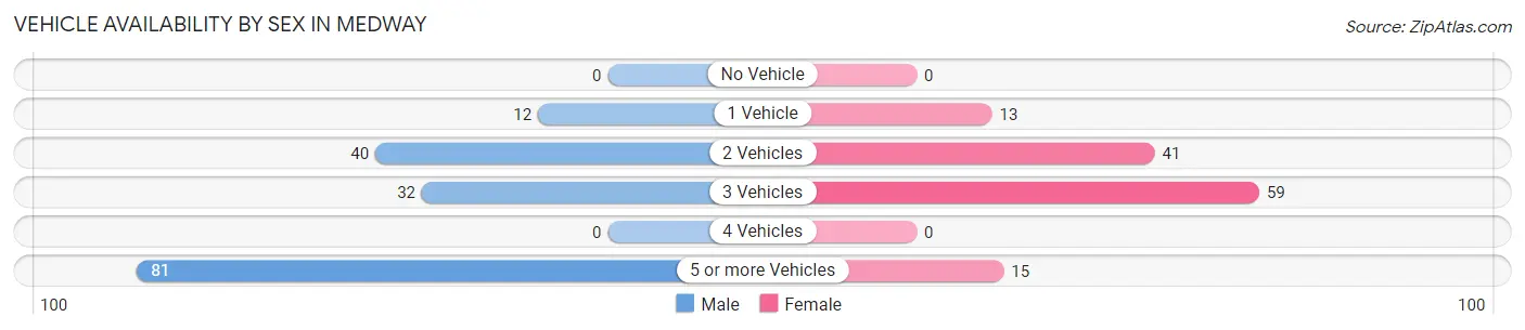 Vehicle Availability by Sex in Medway
