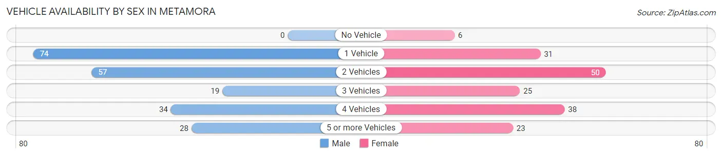 Vehicle Availability by Sex in Metamora