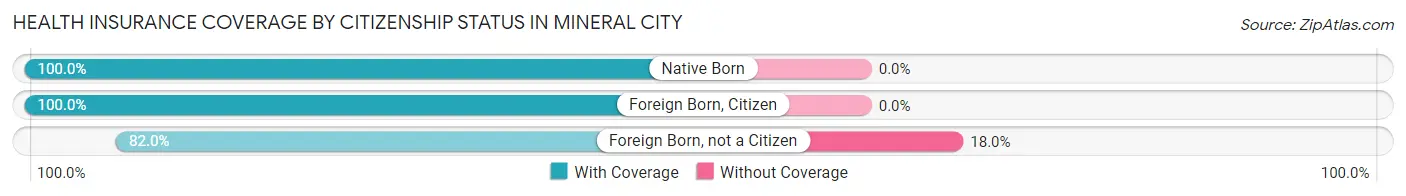 Health Insurance Coverage by Citizenship Status in Mineral City