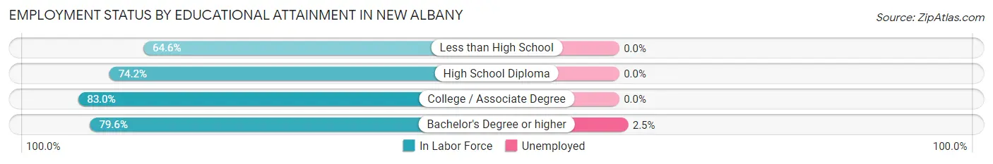 Employment Status by Educational Attainment in New Albany