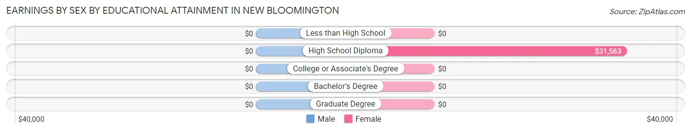 Earnings by Sex by Educational Attainment in New Bloomington