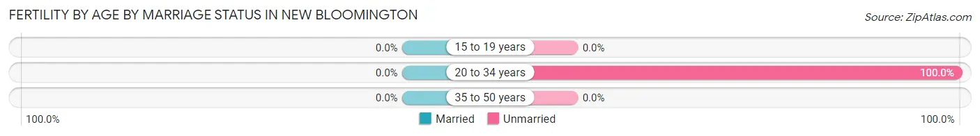 Female Fertility by Age by Marriage Status in New Bloomington