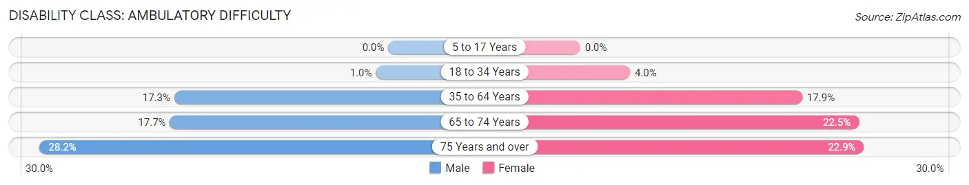 Disability in New Carlisle: <span>Ambulatory Difficulty</span>