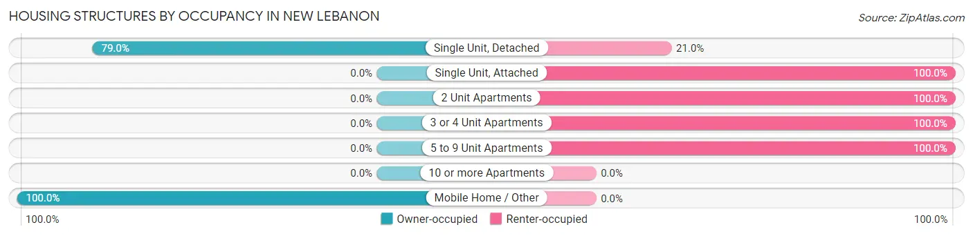 Housing Structures by Occupancy in New Lebanon