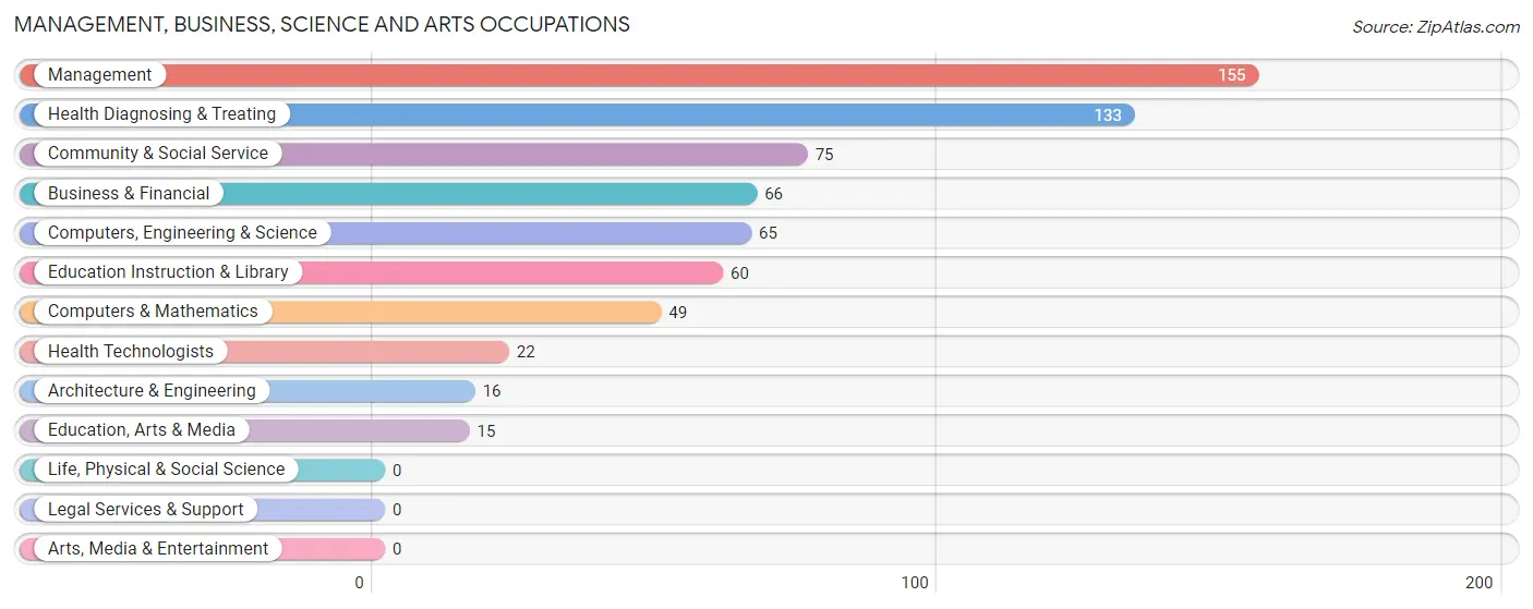 Management, Business, Science and Arts Occupations in New Lebanon